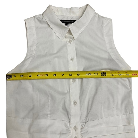Banana Republic Poplin Ruched Waist Shirt Dress
SZ 4 White Summer Career Wear - Picture 5 of 7